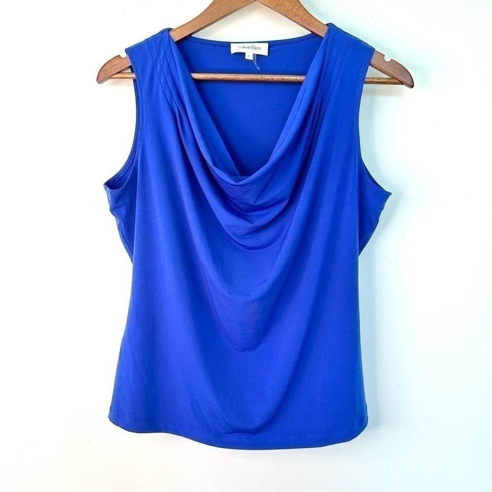 Calvin Klein tank top with cowl neck, in stretch  jersey knit